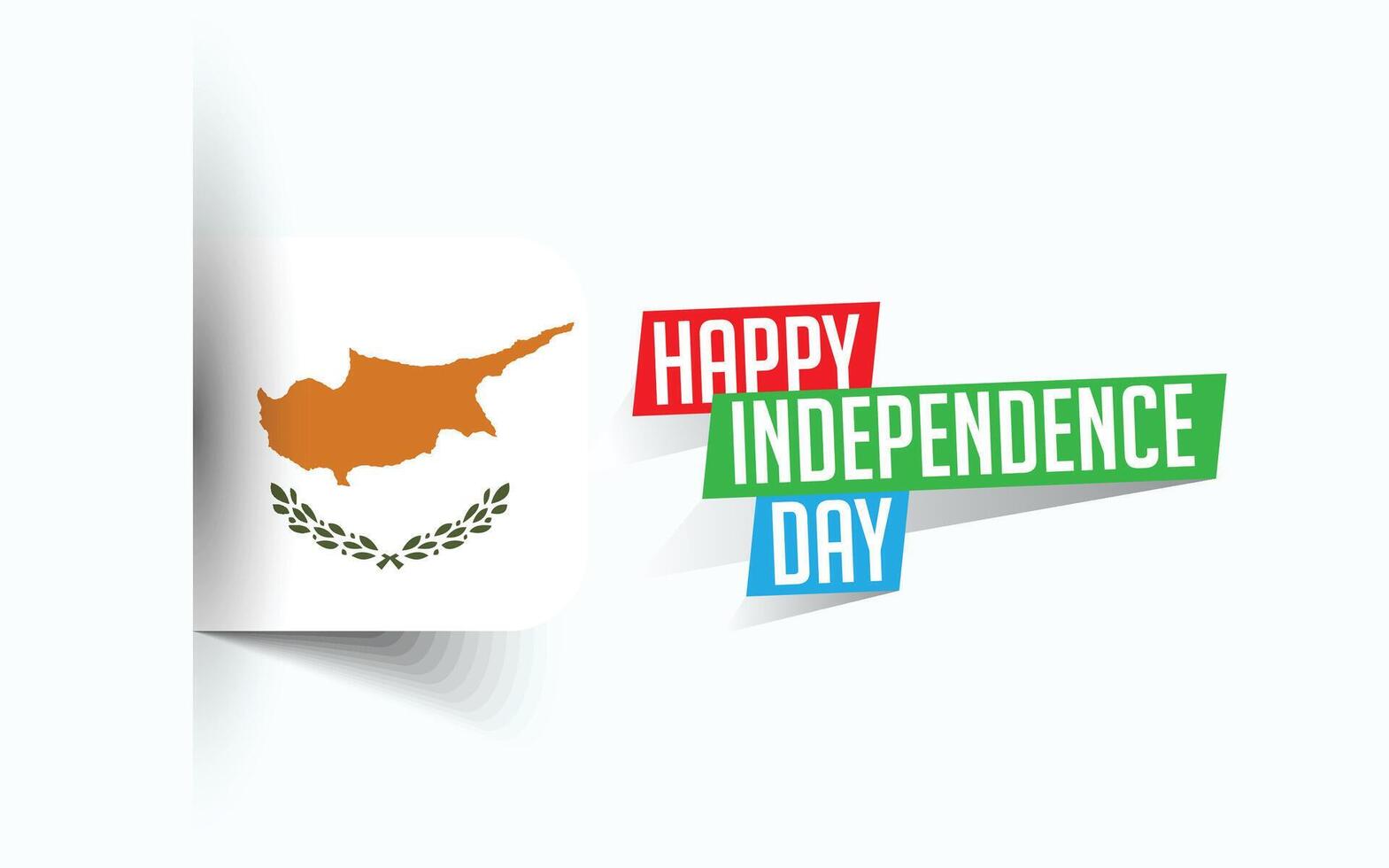 content indépendance journée de Chypre vecteur illustration, nationale journée affiche, salutation modèle conception, eps la source fichier