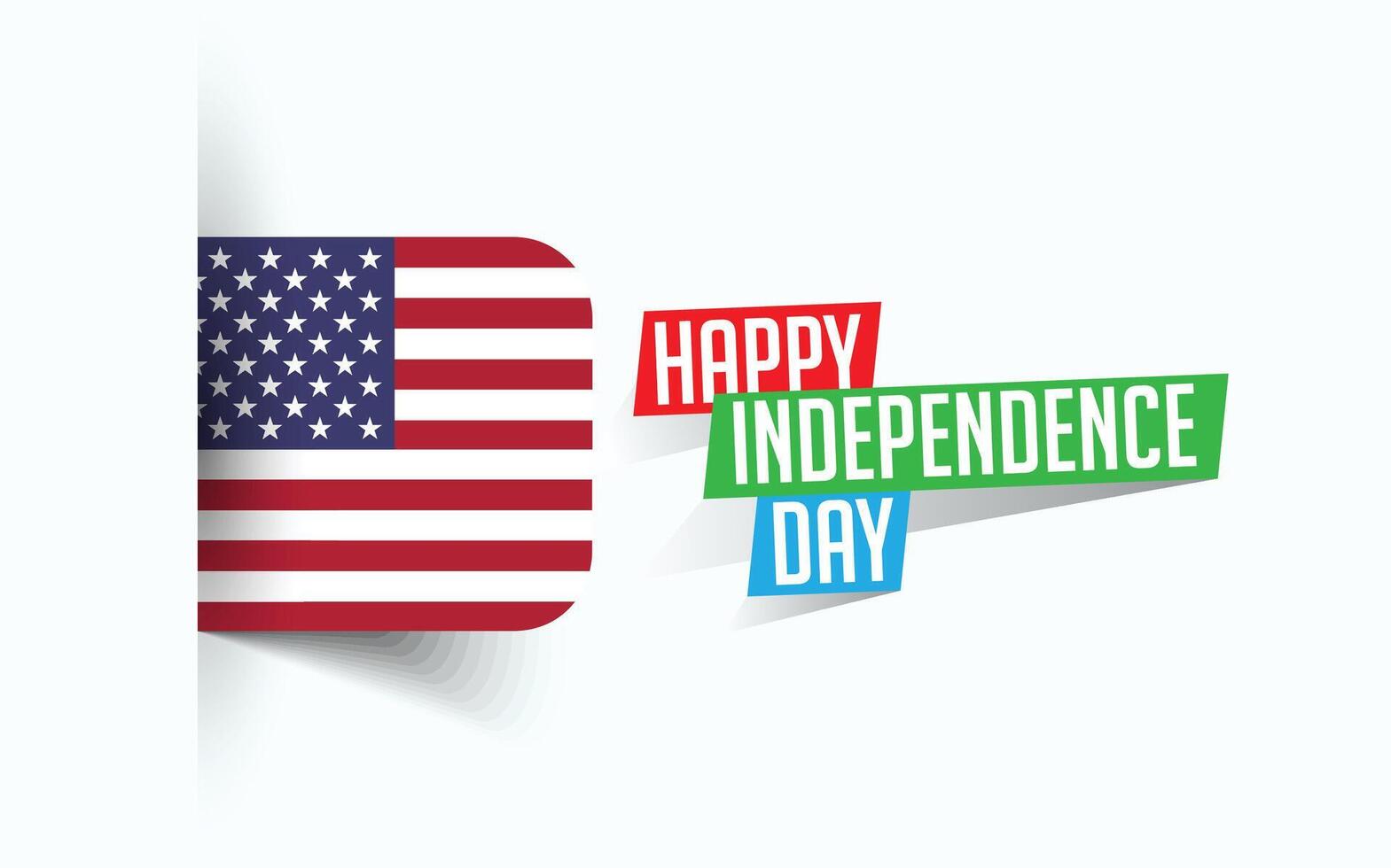 content indépendance journée de Amérique vecteur illustration, nationale journée affiche, salutation modèle conception, eps la source fichier