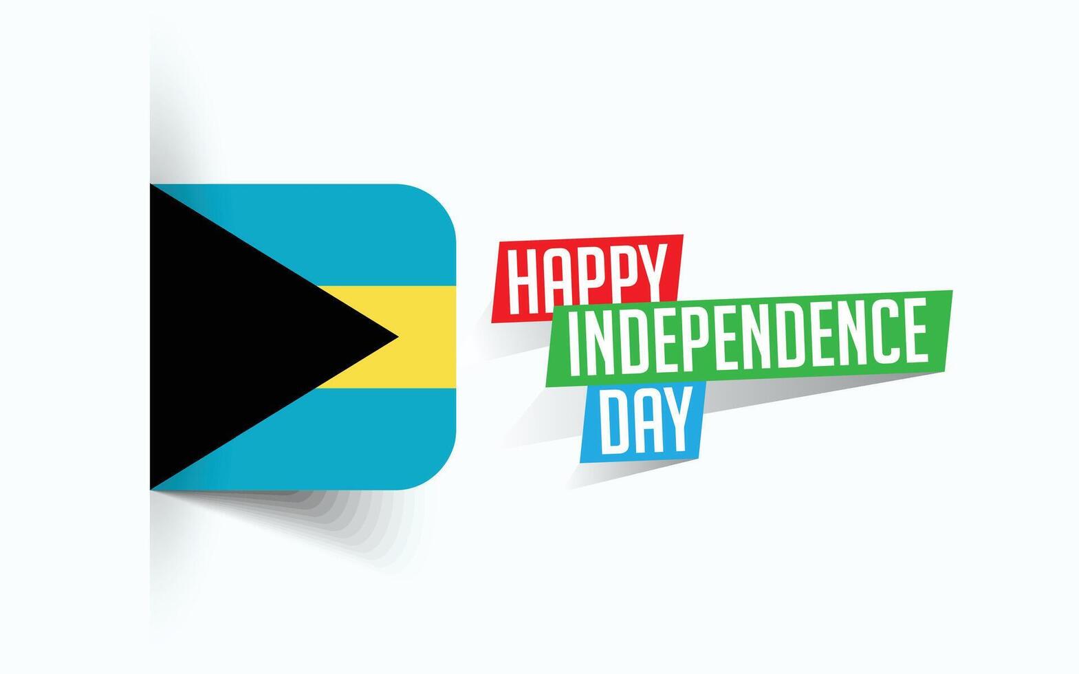 content indépendance journée de Bahamas vecteur illustration, nationale journée affiche, salutation modèle conception, eps la source fichier