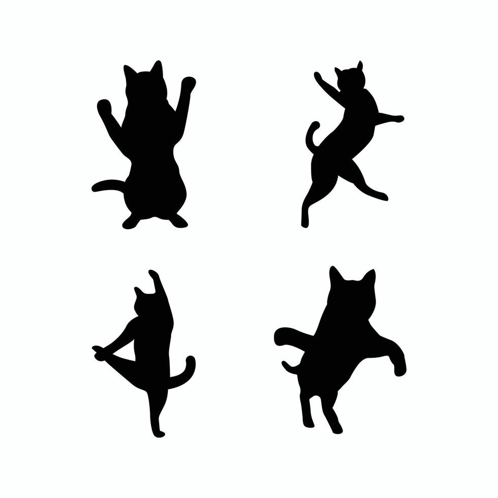 chat minou silhouette clipart illustration animal animal de compagnie se soucier magasin noir chat vecteur conception