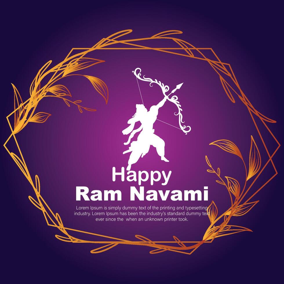 content RAM navami culturel bannière hindou Festival verticale Publier vœux fête carte RAM navami fête Contexte et RAM navami salutations Jaune beige Contexte vecteur