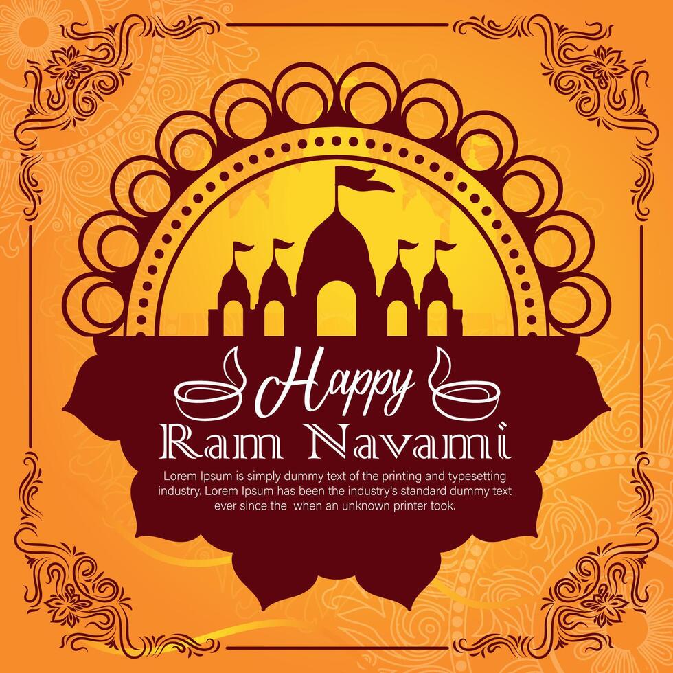 content RAM navami culturel bannière hindou Festival verticale Publier vœux fête carte RAM navami fête Contexte et Jaune Contexte Indien hindouisme Festival social médias bannière vecteur