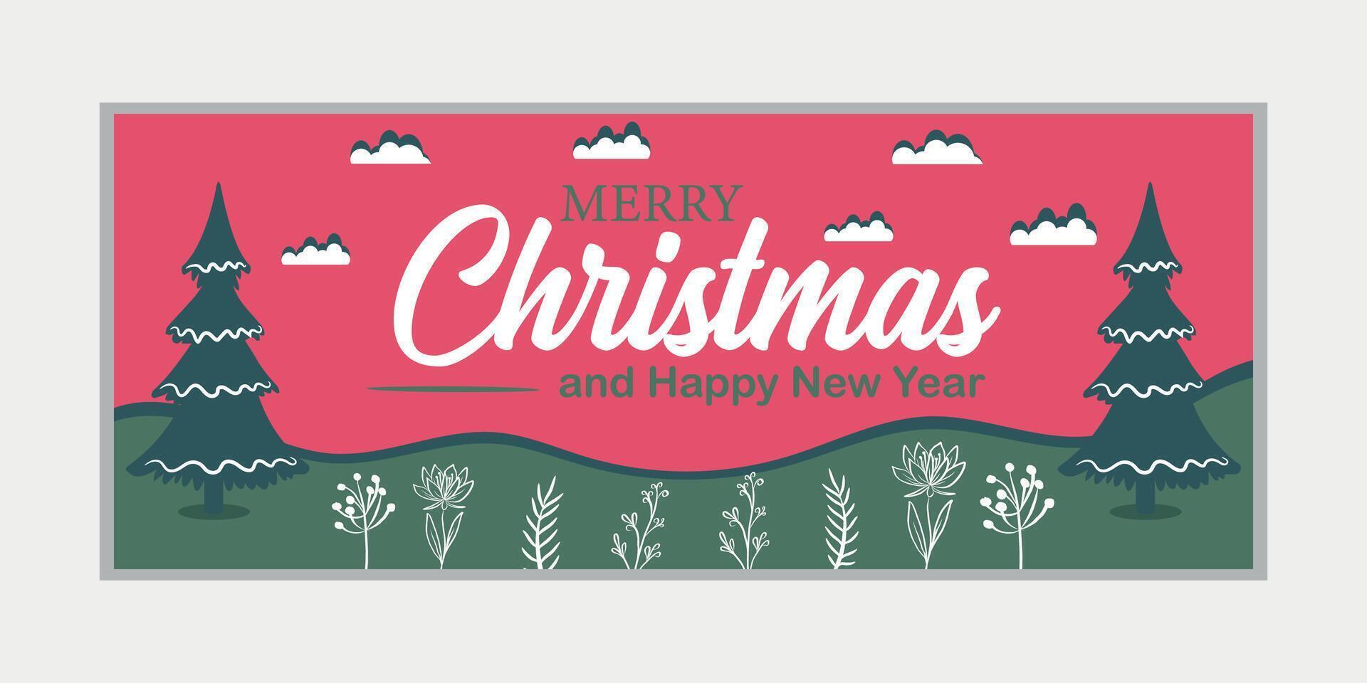 joyeux Noël bannière ensemble et content Nouveau année bannière, social médias couverture et la toile bannière vecteur