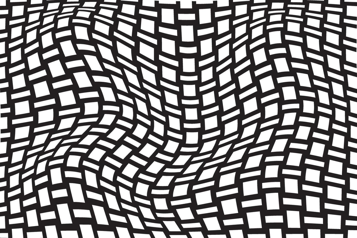 une noir et blanc abstrait image de une noir et blanc rayé motif.a noir et blanc dessin de une labyrinthe avec une noir et blanc modèle abstrait géométrique modèle avec zigzag lignes vecteur