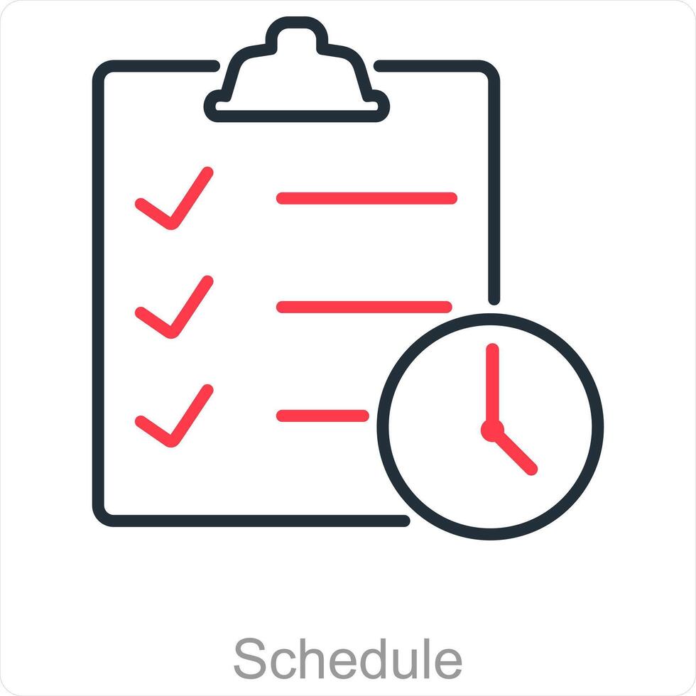 programme et temps icône concept vecteur