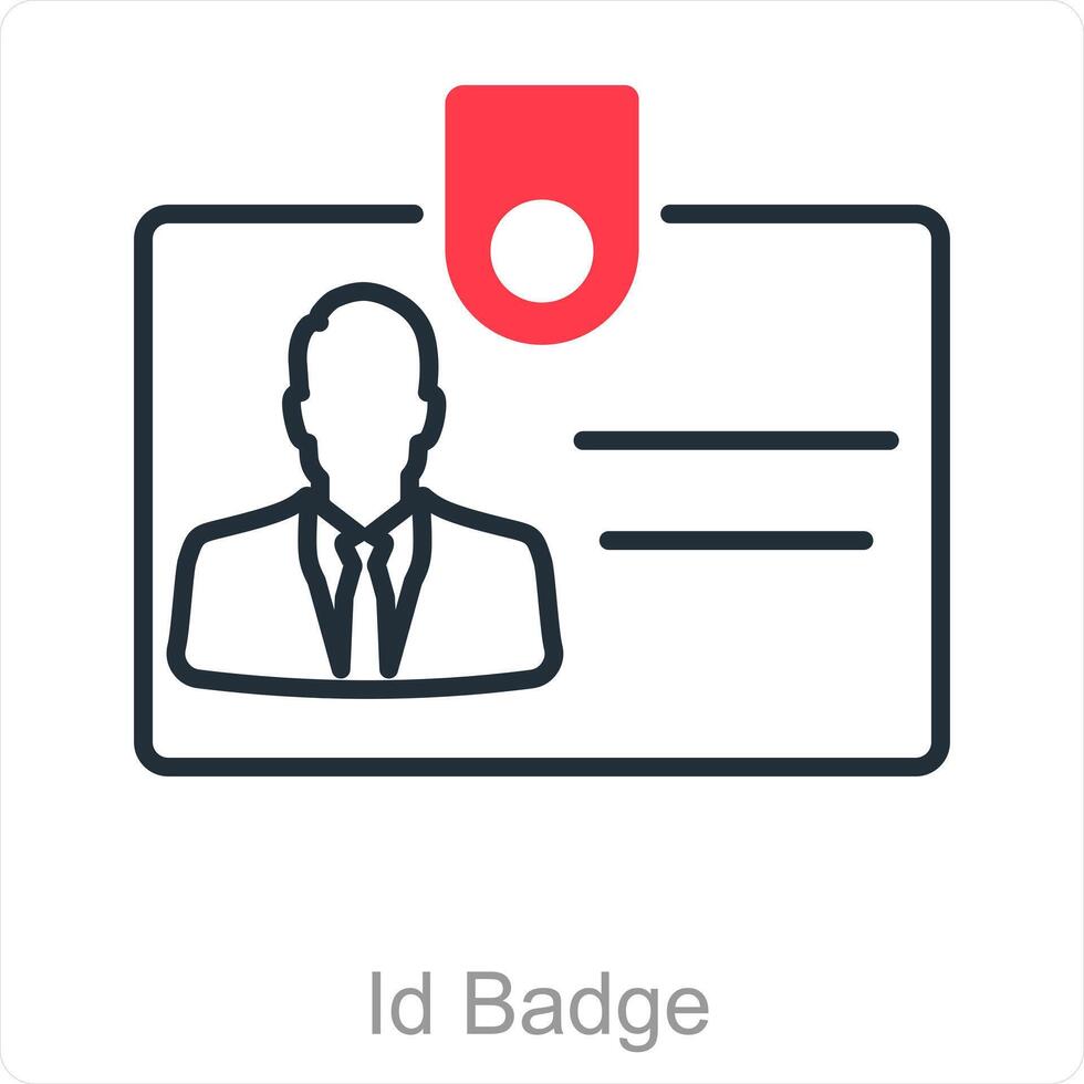 id badge et Sécurité icône concept vecteur