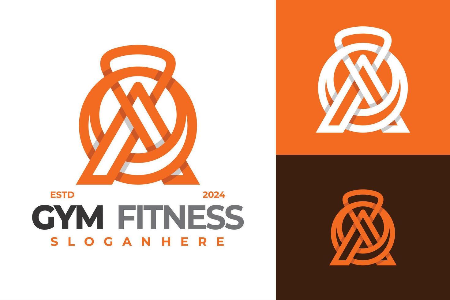 lettre une Gym aptitude logo conception vecteur symbole icône illustration