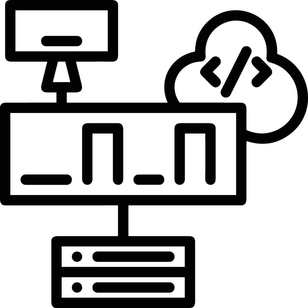 nuage icône symbole vecteur image. illustration de le hébergement espace de rangement conception image