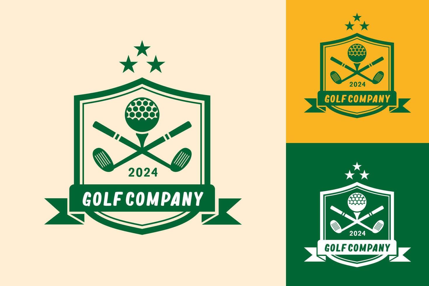 moderne plat conception unique le golf Balle club graphique logo modèle et minimaliste jouer au golf logo concept vecteur