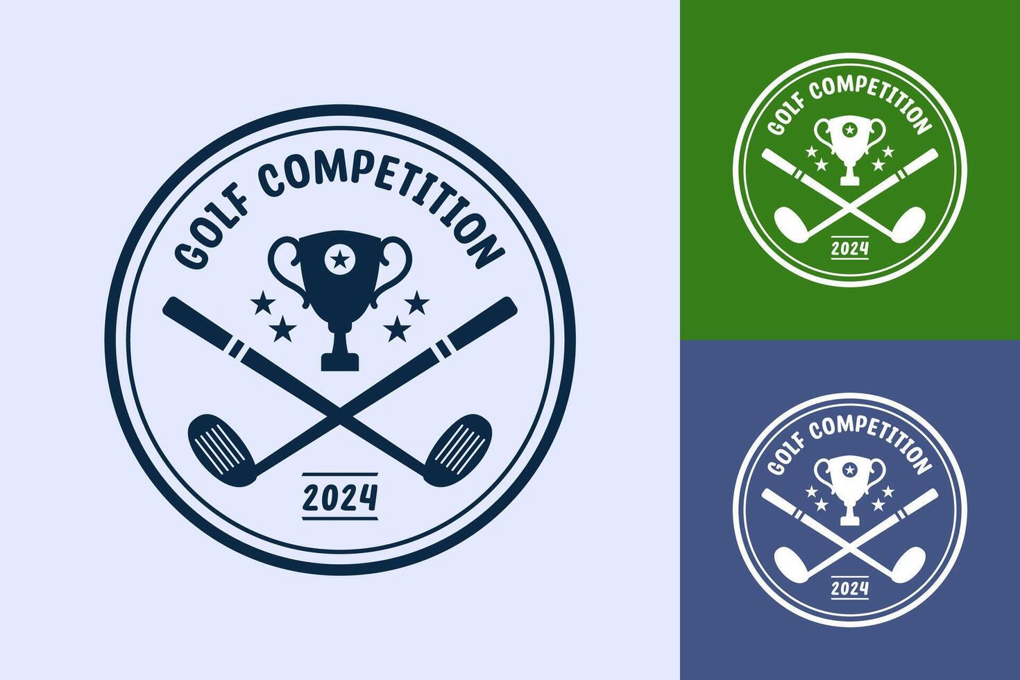 moderne plat conception unique le golf Balle championnat logo modèle et minimaliste jouer au golf logo concept vecteur