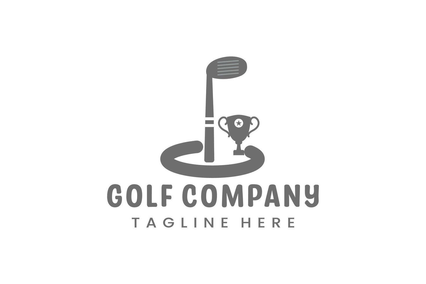 moderne plat conception unique le golf Balle championnat logo modèle et minimaliste jouer au golf logo concept vecteur