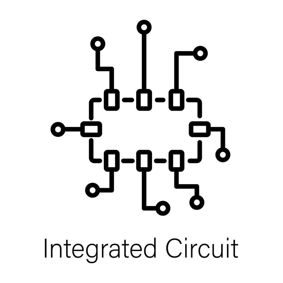 branché intégré circuit vecteur