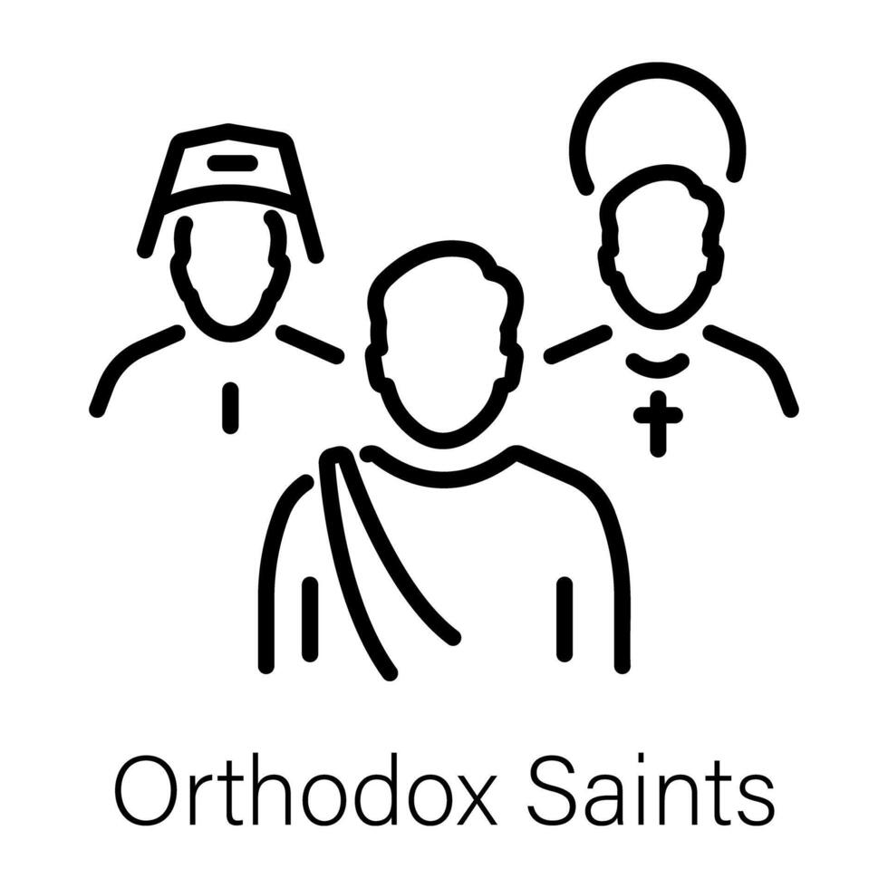 branché orthodoxe saints vecteur