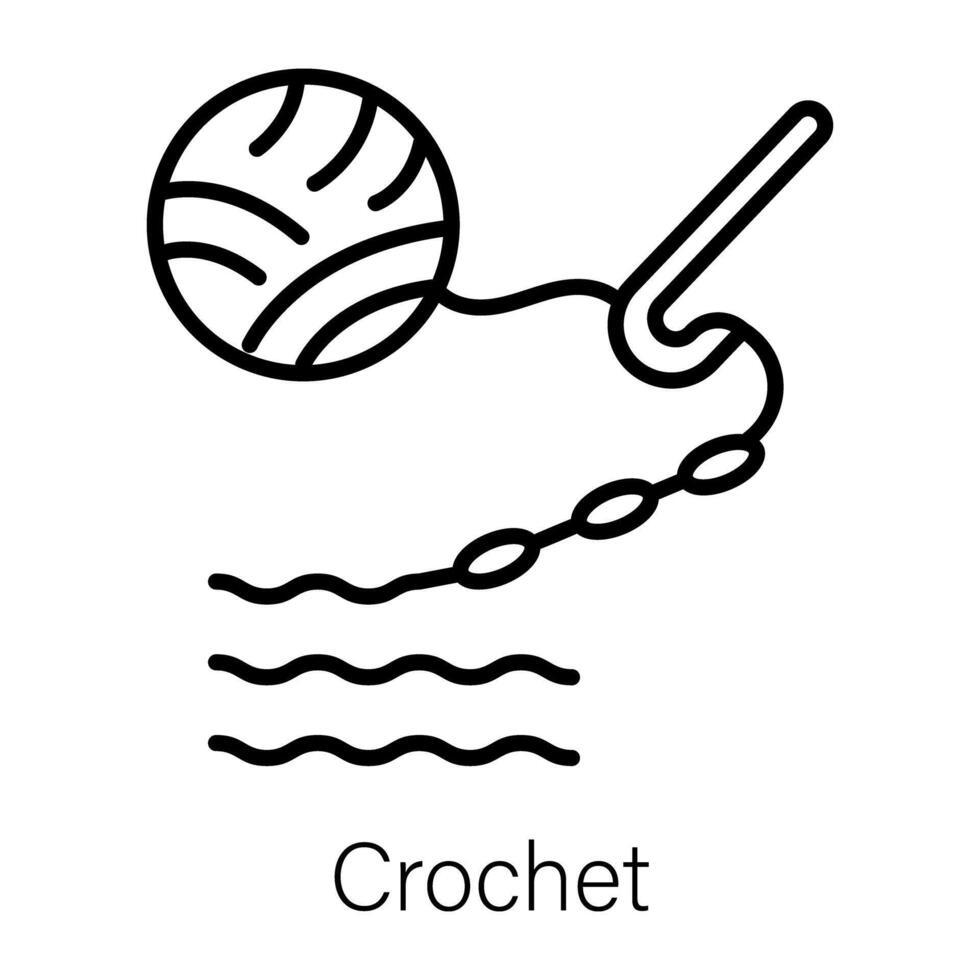 concepts de crochet à la mode vecteur