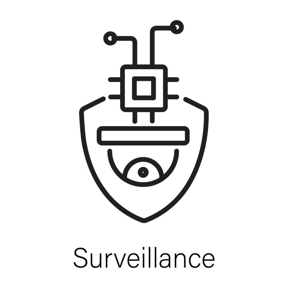 concepts de surveillance à la mode vecteur