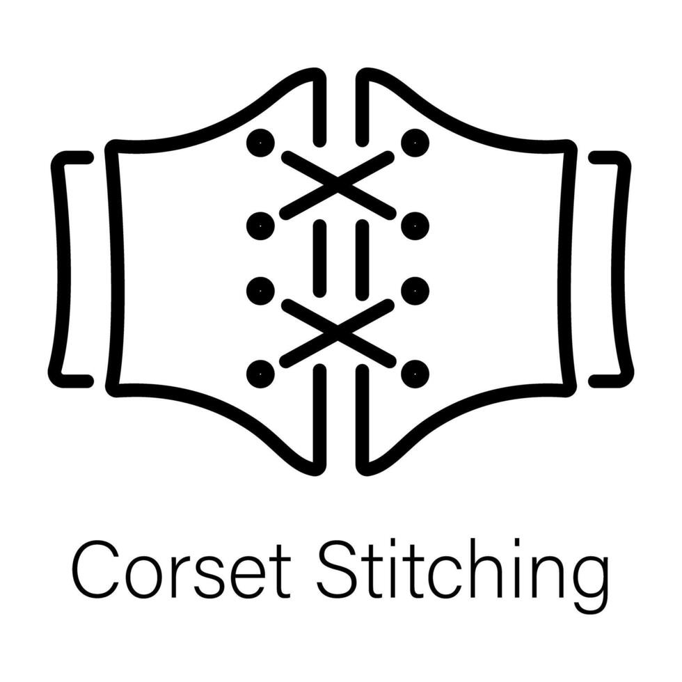 branché corset piqûre vecteur