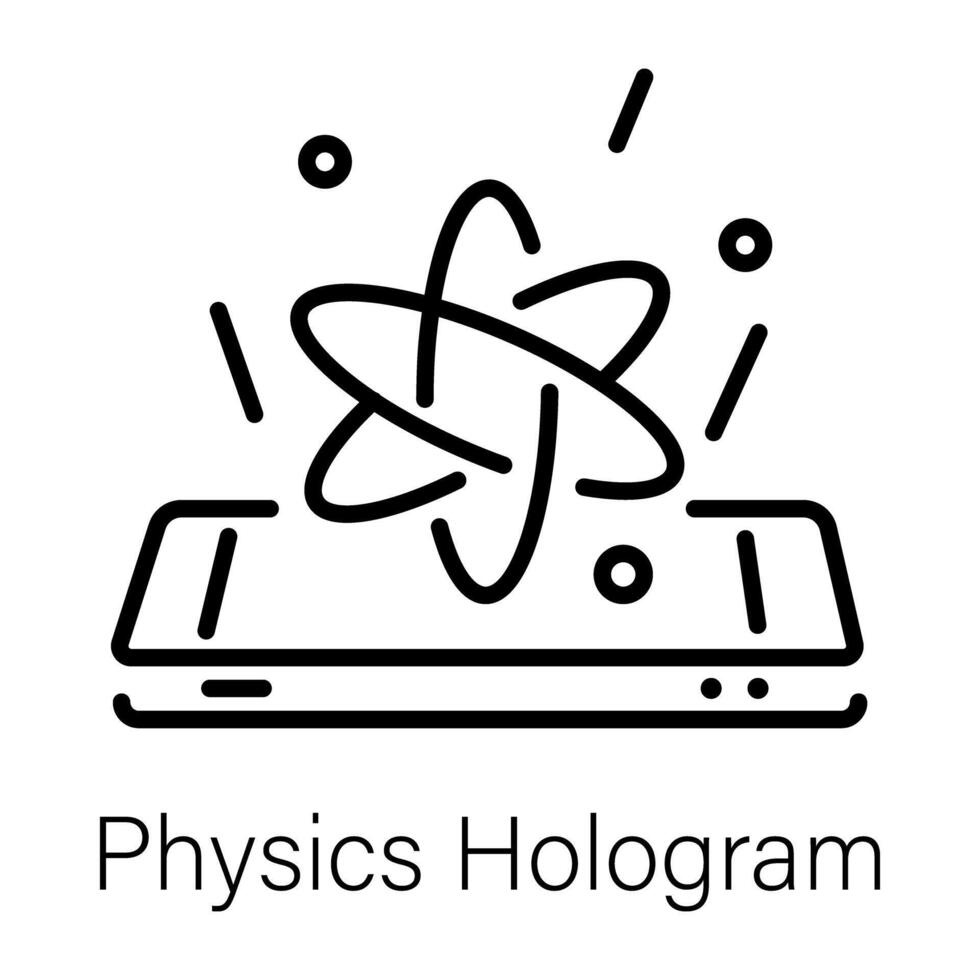 branché la physique hologramme vecteur