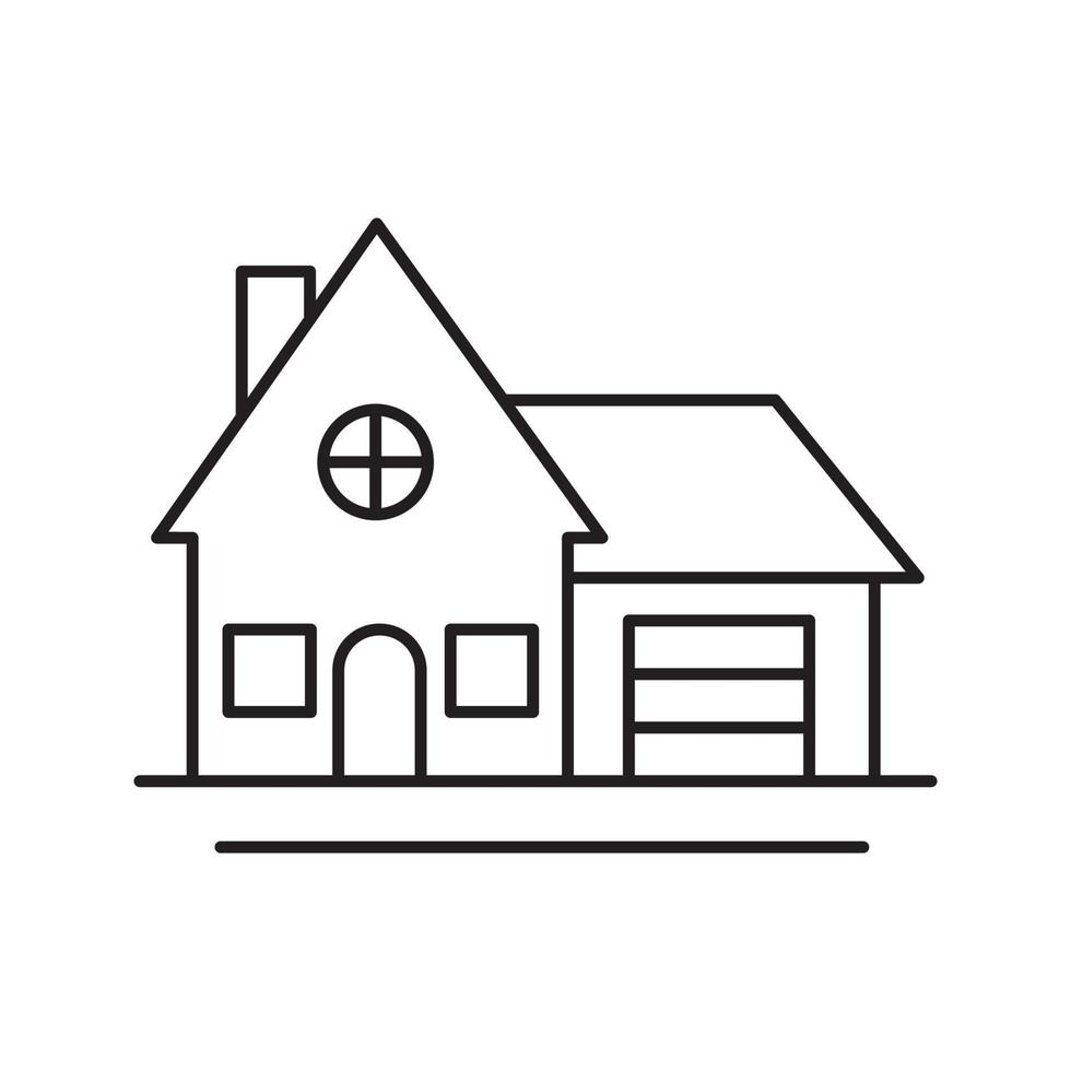 chalet, maison familiale, icône linéaire de résidence. illustration de fine ligne de propriété immobilière. symbole de contour d'hébergement, de maison et d'appartement privé. dessin de contour isolé de vecteur