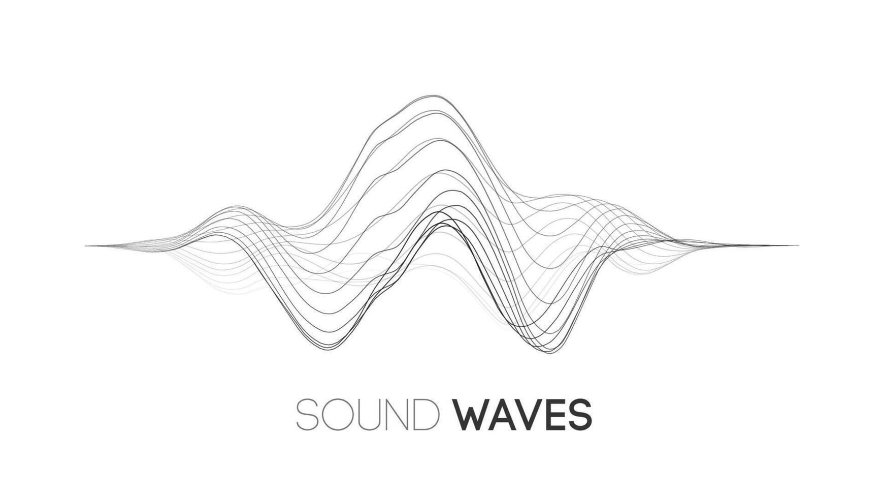 du son vague la musique Contexte. l'audio vagues abstrait impulsion Contexte. vecteur