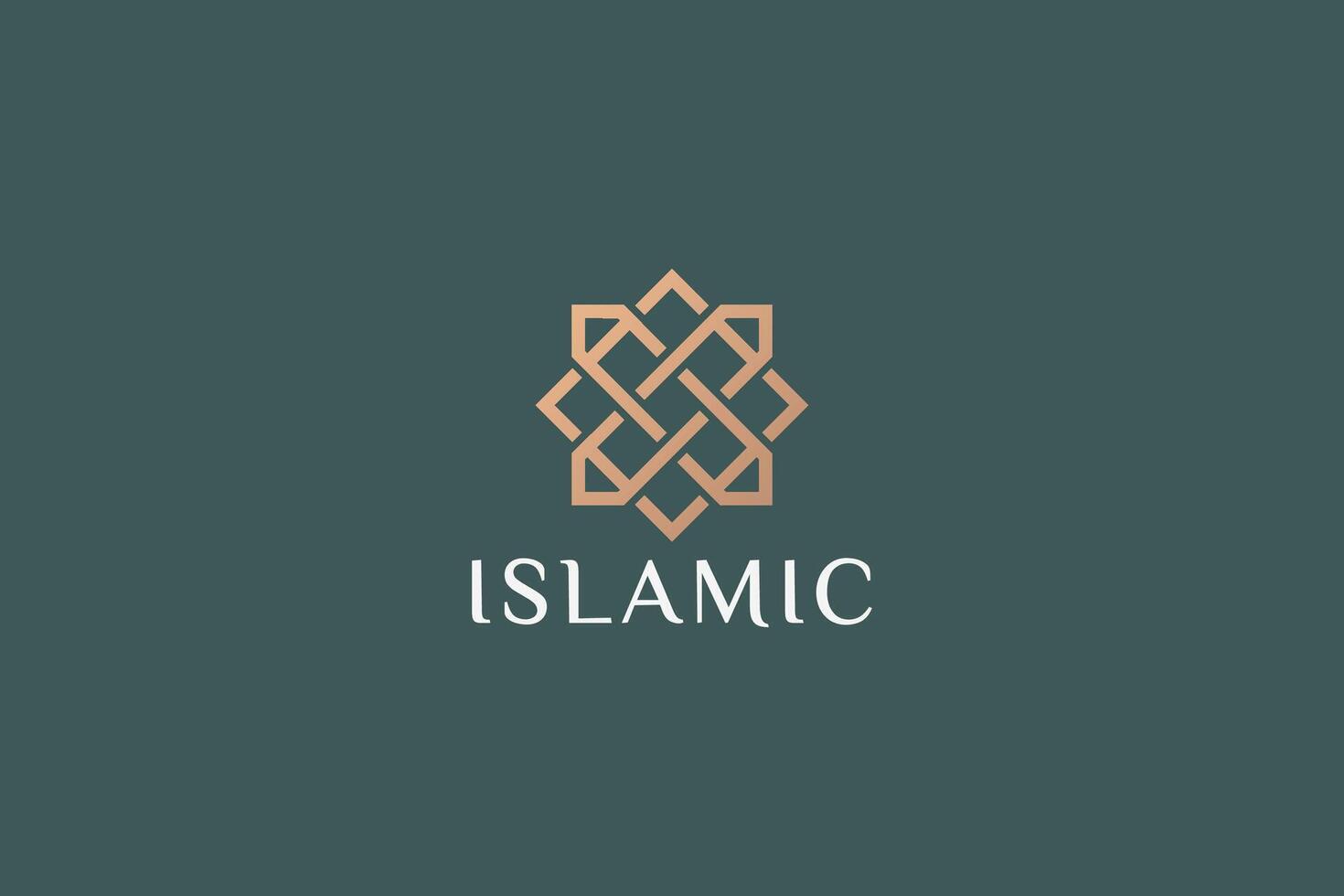 islamique géométrique linéaire logo minimaliste luxe marque identité signe symbole vecteur