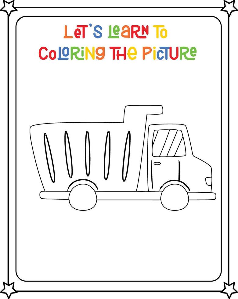 dessin vecteur coloration livre illustration un camion