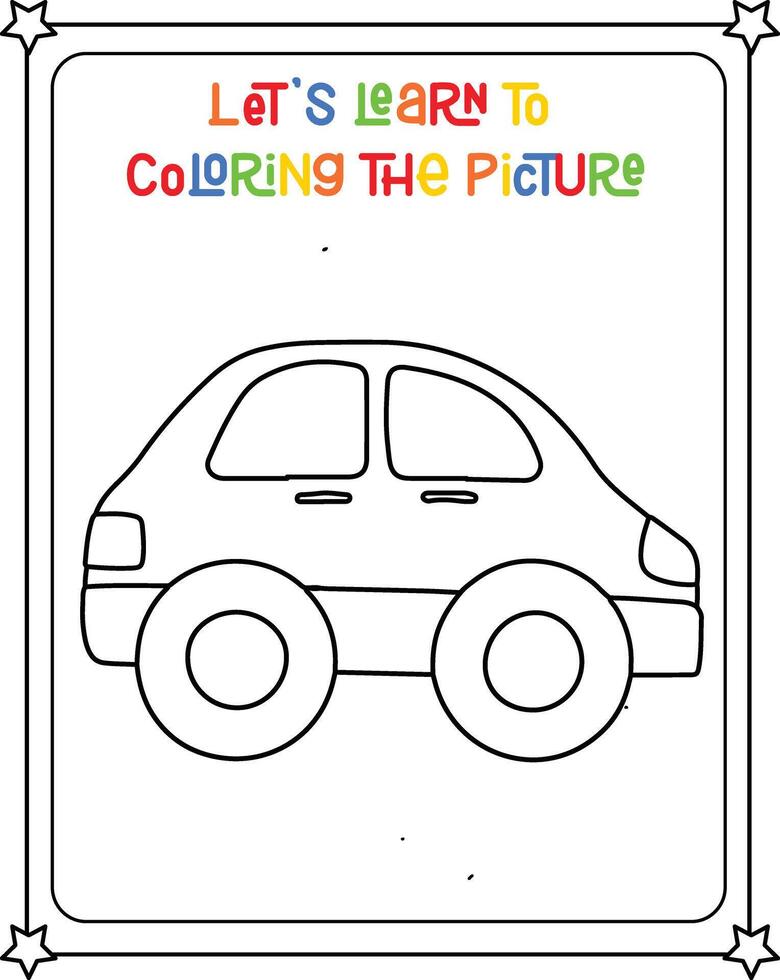 dessin vecteur coloration livre illustration voiture