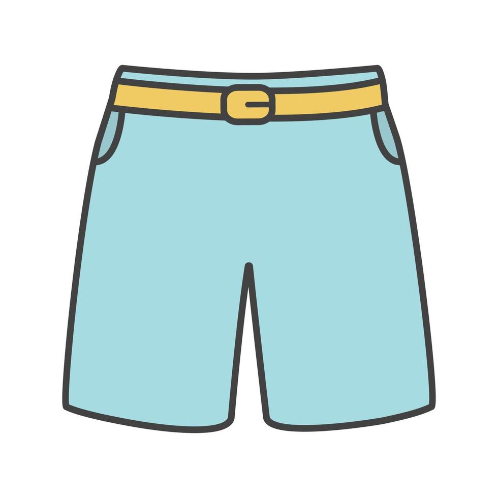 icône de couleur de maillot de bain. short de sport. illustration vectorielle isolée vecteur