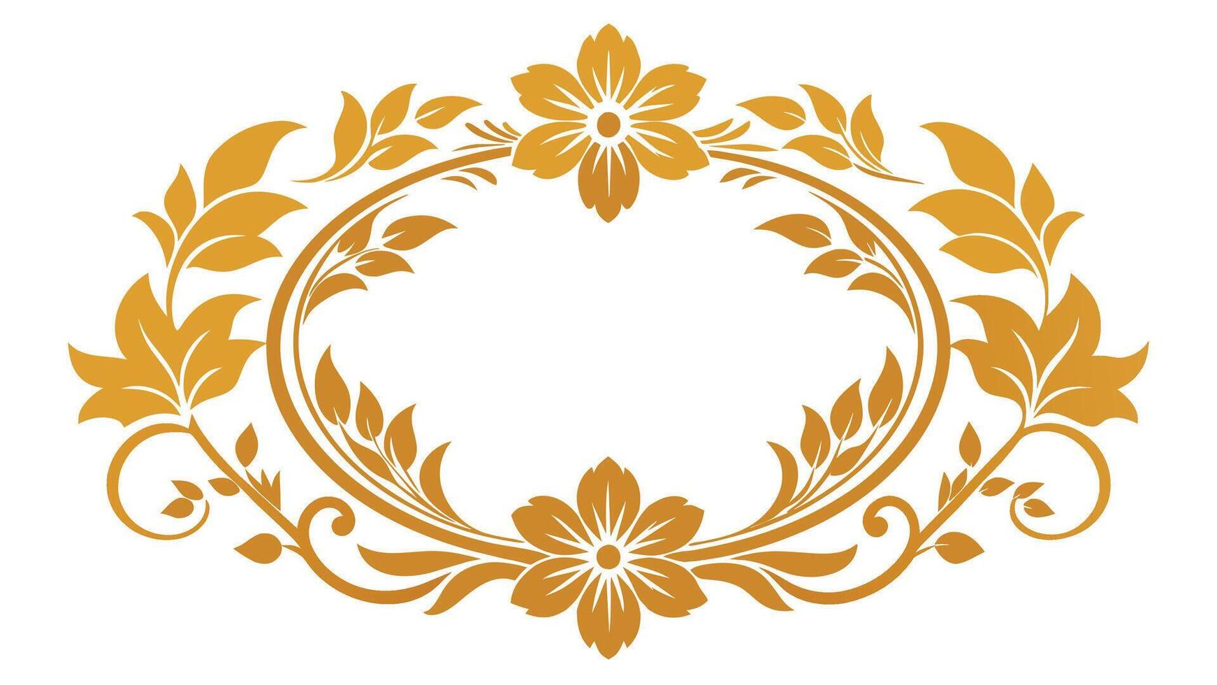 d'or floral Cadre élever votre conception avec étourdissant vecteur graphique