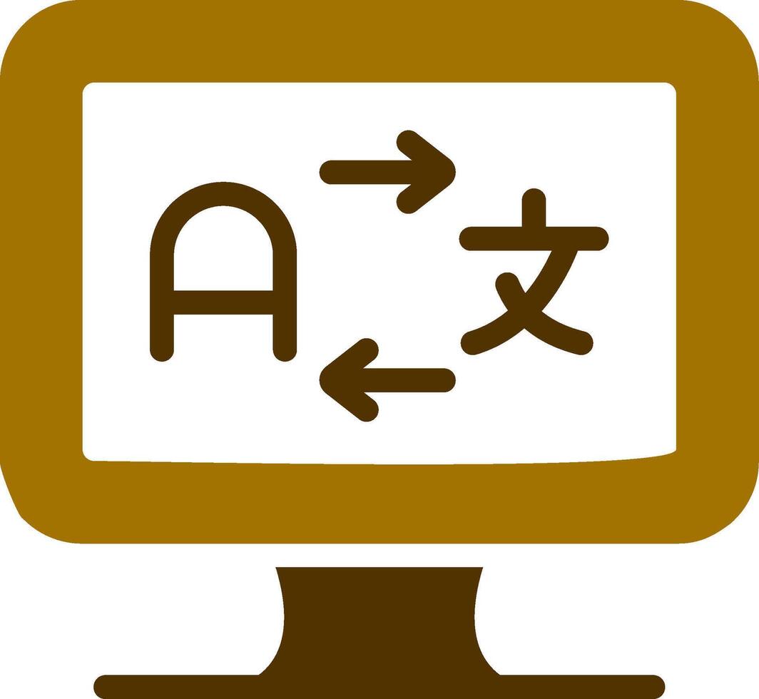 en ligne Langue prof Créatif icône conception vecteur