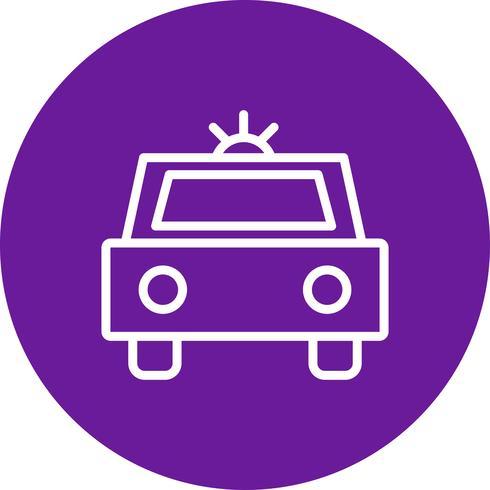 Icône de voiture de police de vecteur