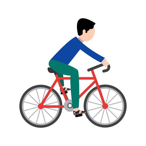 Illustration vectorielle icône de cycliste vecteur