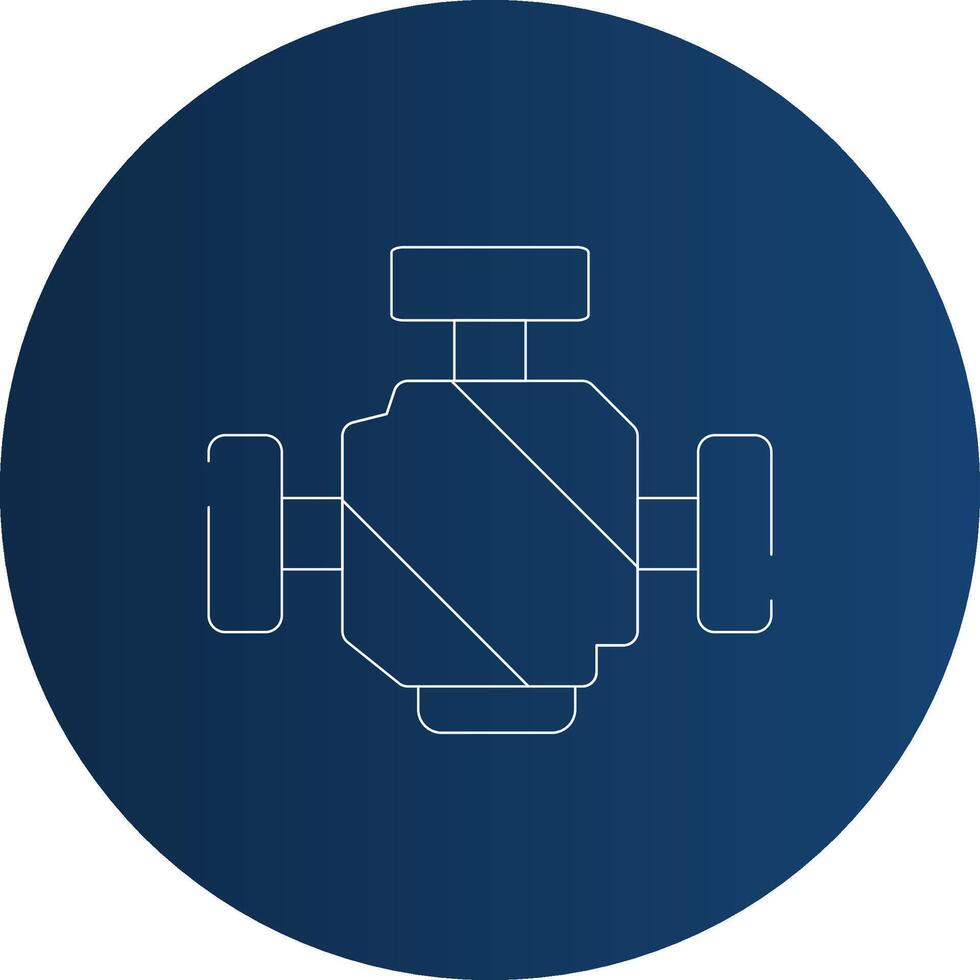 conception d'icône créative de moteur de voiture vecteur
