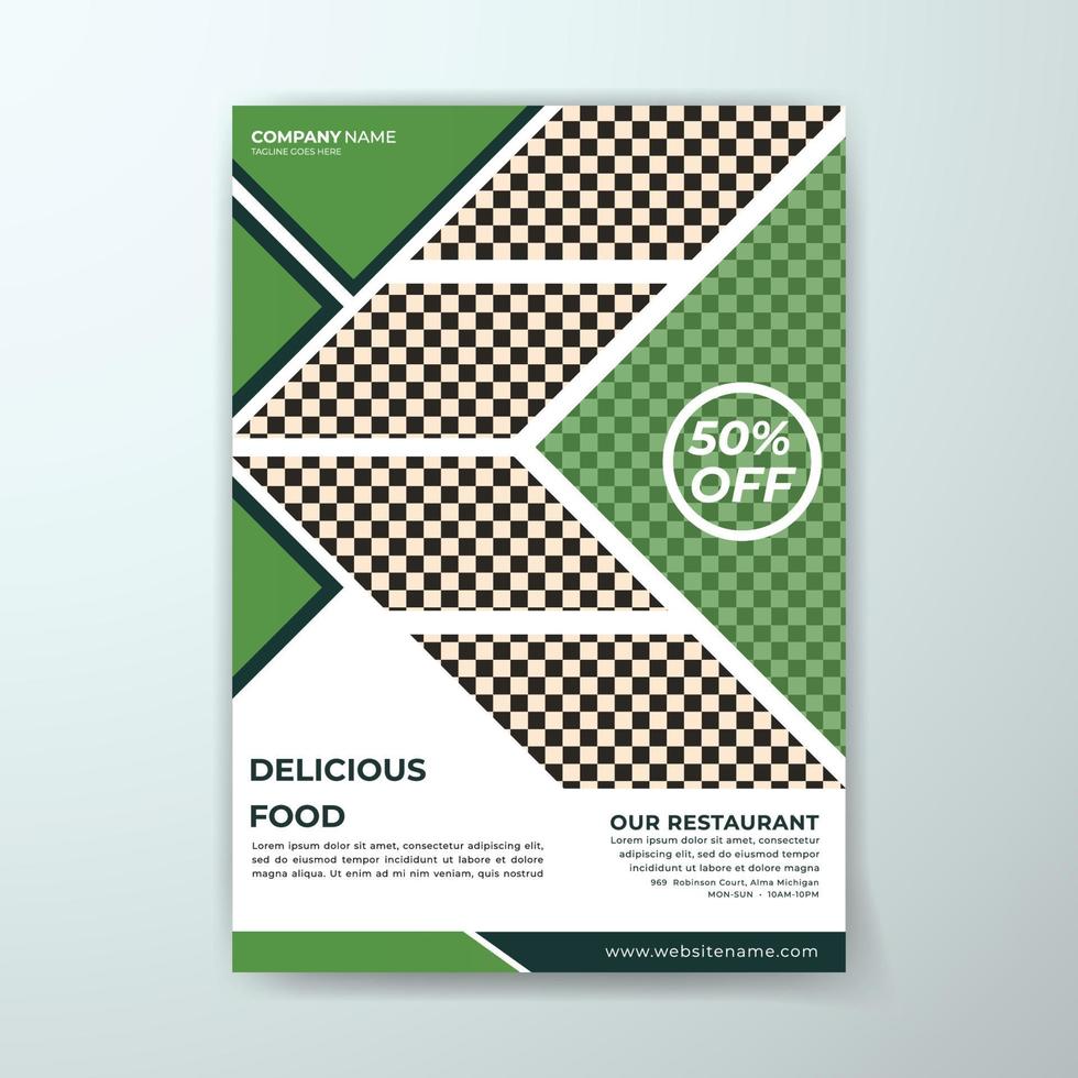 conception de brochure flyer alimentaire en modèle de taille a4, illustration vectorielle avec vecteur