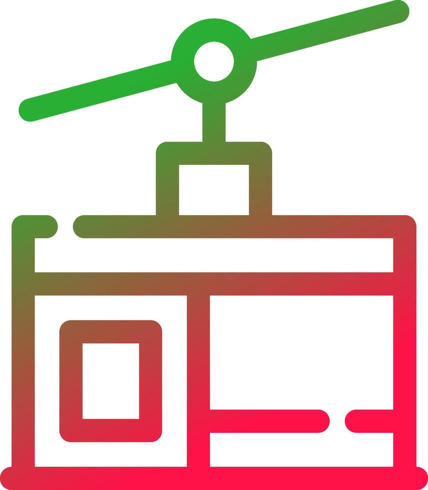 conception d'icône créative de téléphérique vecteur