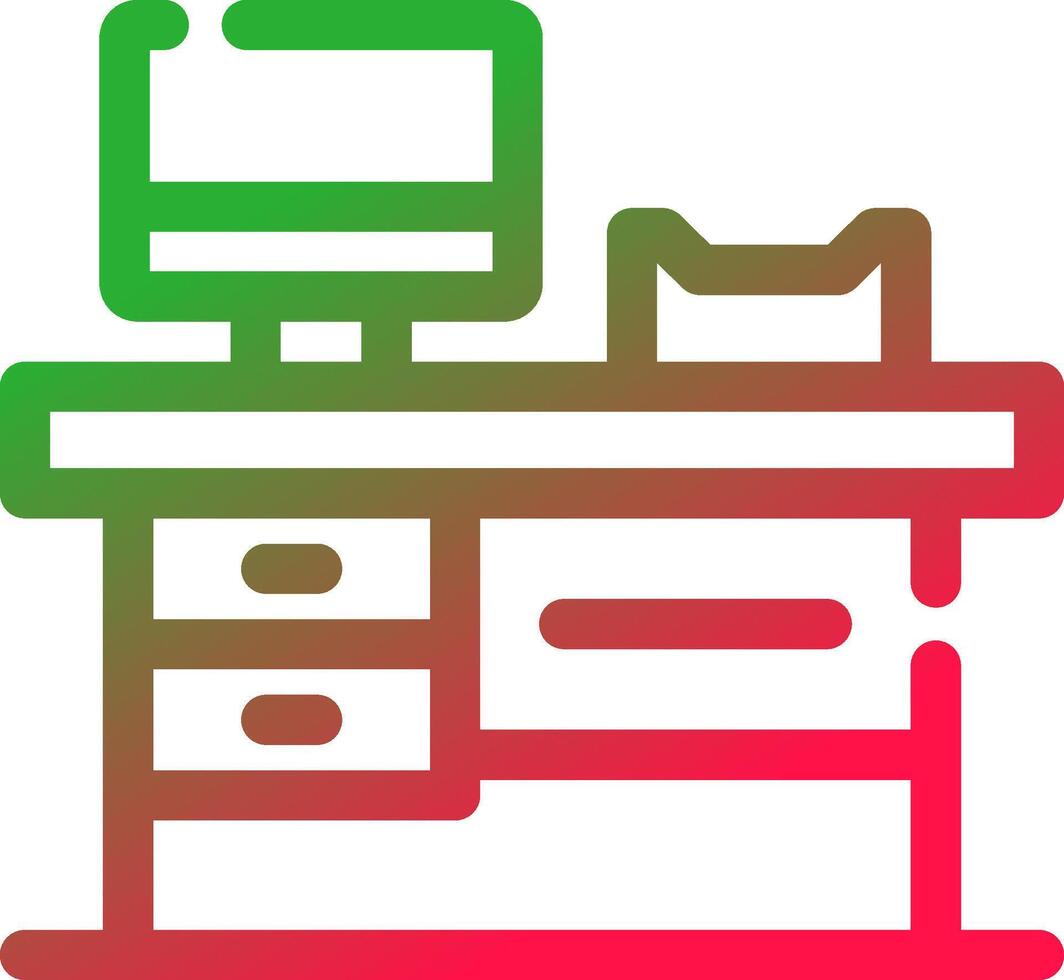 conception d'icône créative de table de travail vecteur