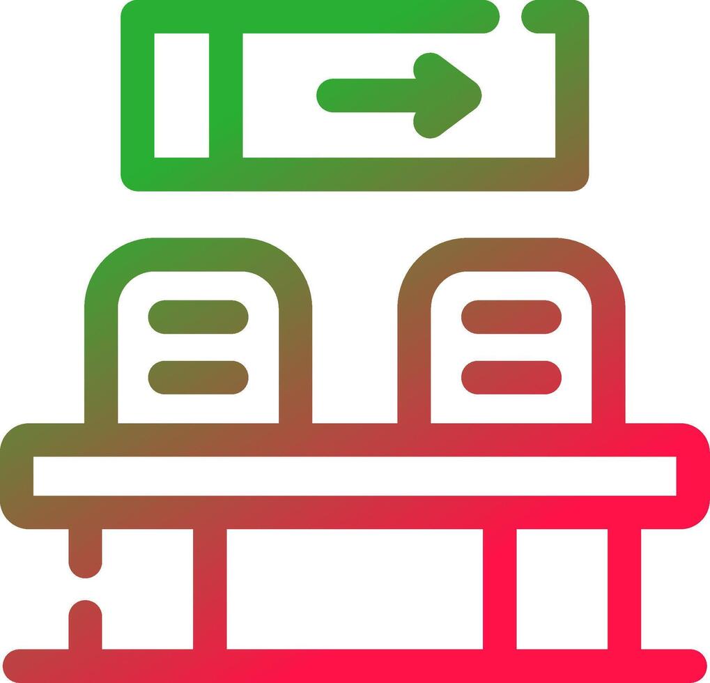conception d'icône créative de salle d'attente vecteur