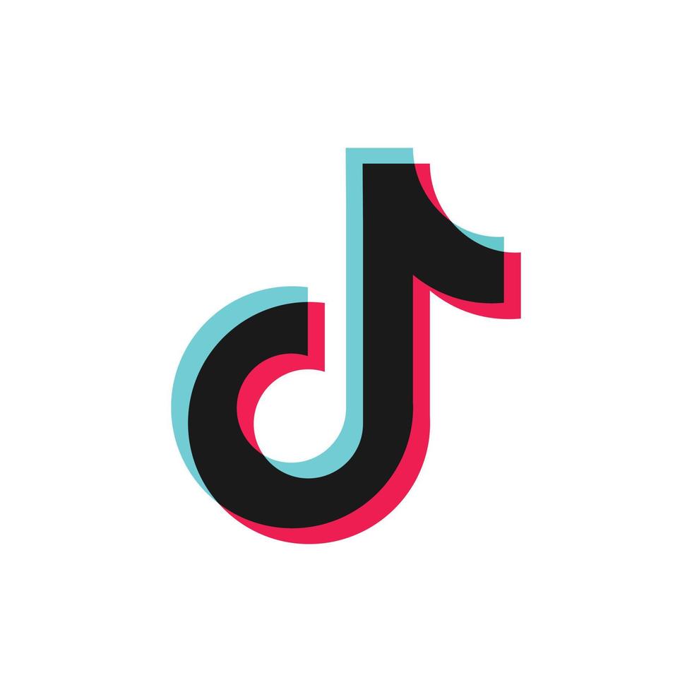 icône noire de tik tok. vecteur de médias sociaux. logo tik tok.