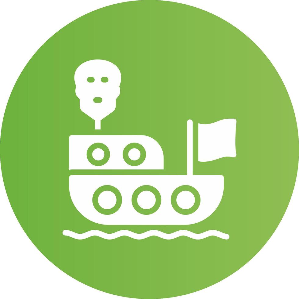 conception d'icône créative de bateau de pirates vecteur
