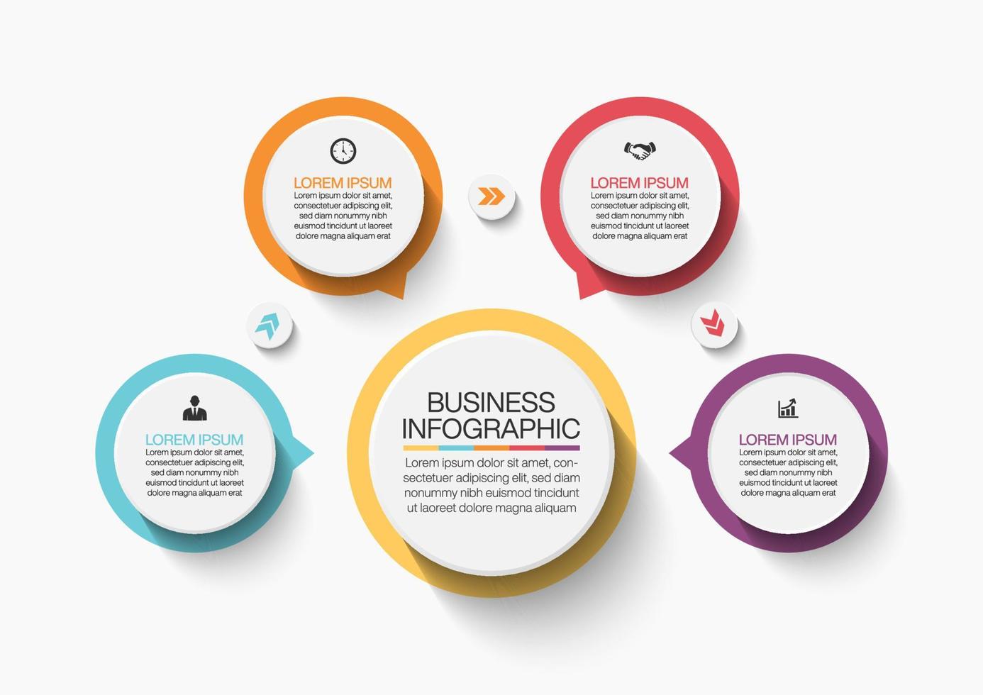 modèle d'infographie de présentation vecteur