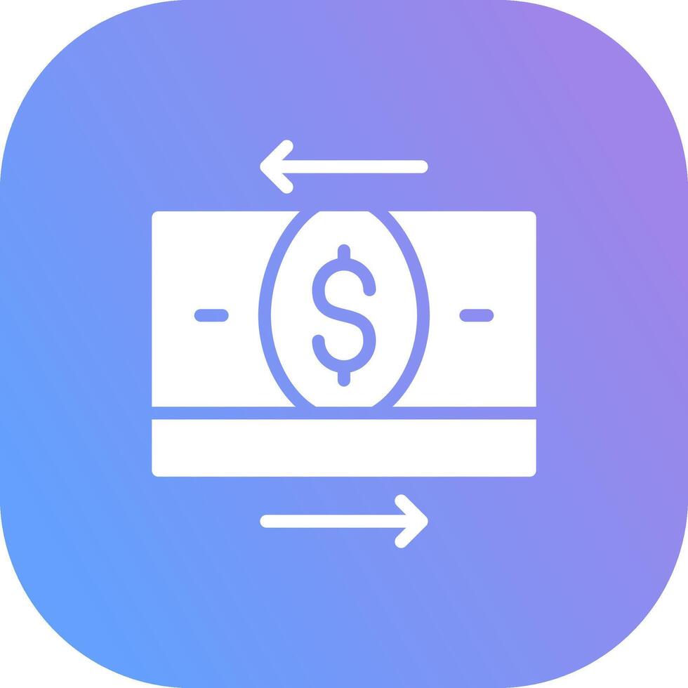 conception d'icône créative de transfert d'argent vecteur