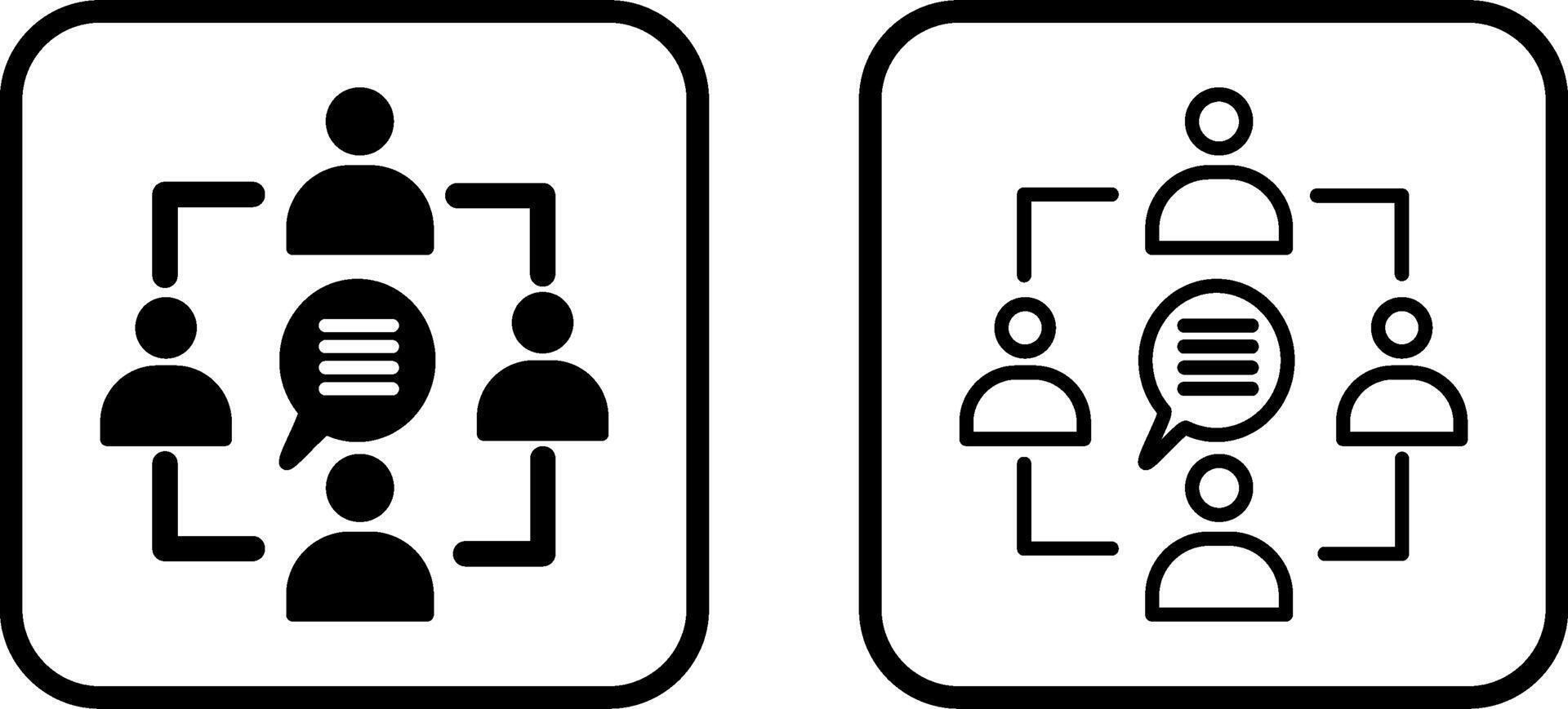 icône de vecteur de travail d & # 39; équipe