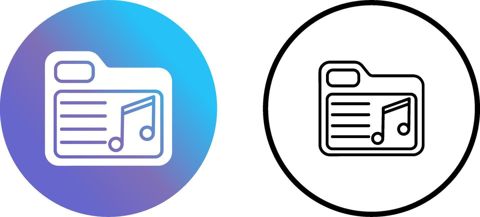 la musique dossier vecteur icône