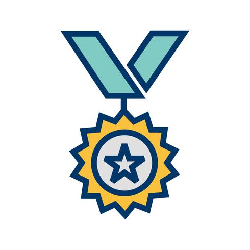 Médaille Icône Vector Illustration