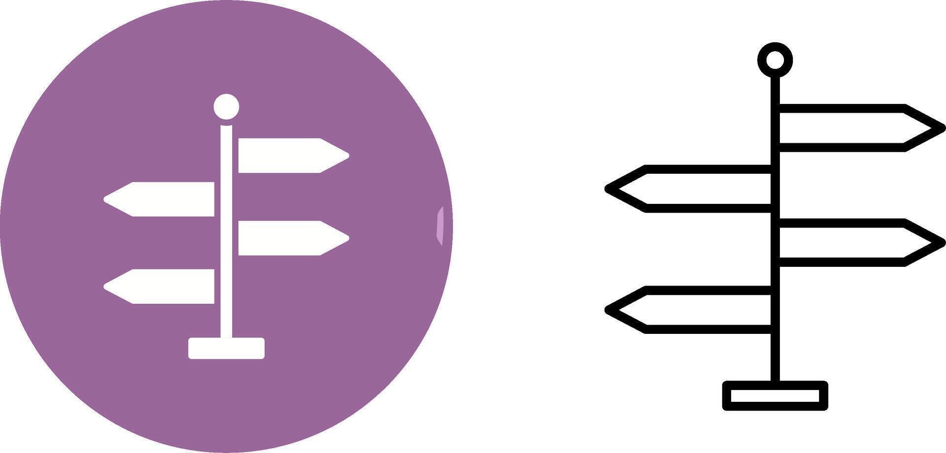 icône de vecteur de directions