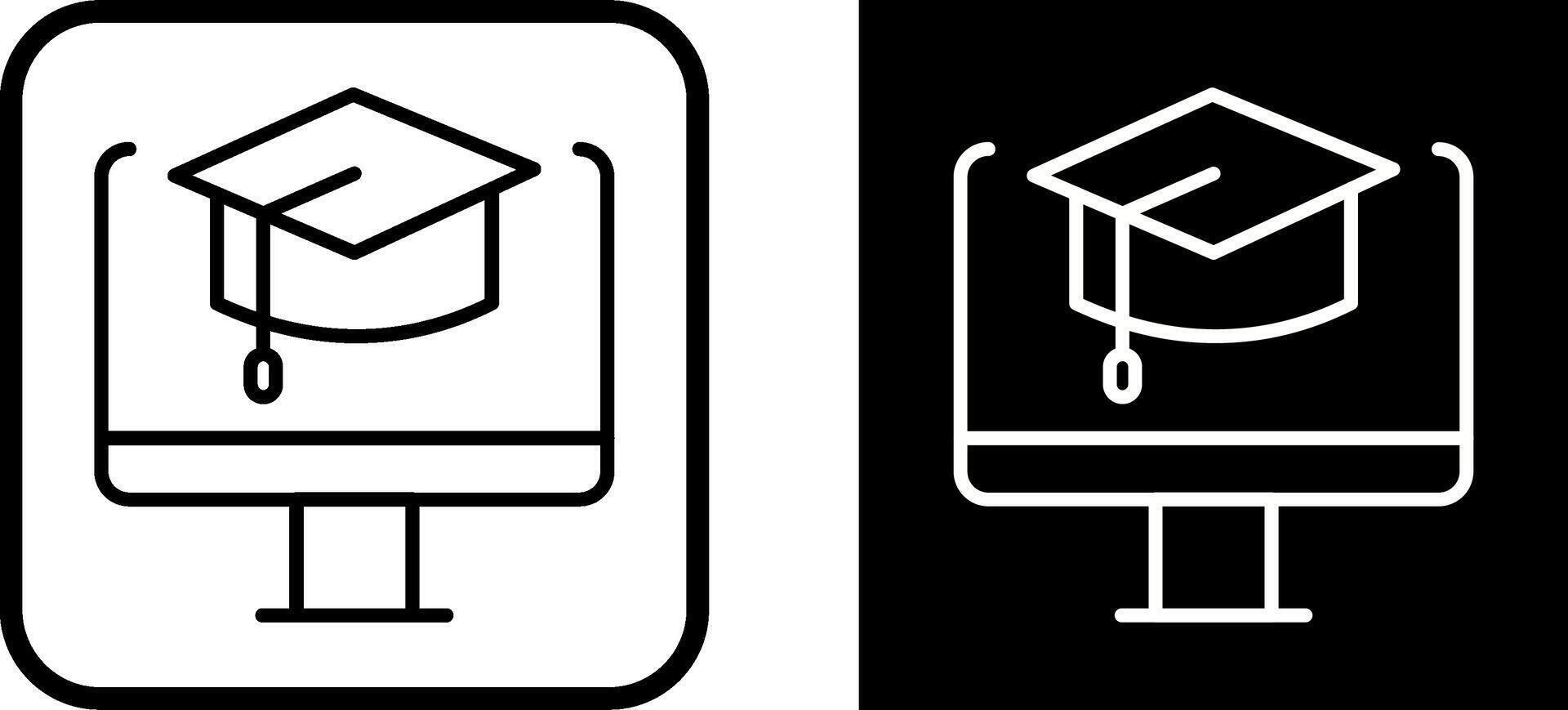 icône de vecteur d'apprentissage en ligne