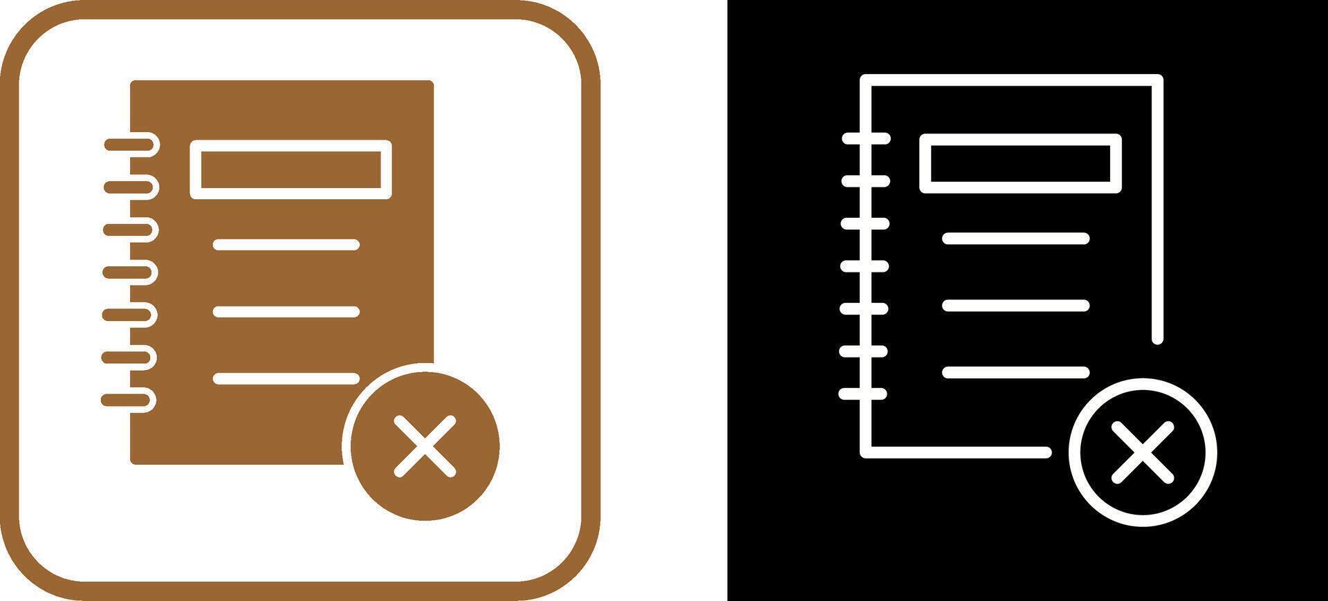 icône de vecteur de notes non cochées