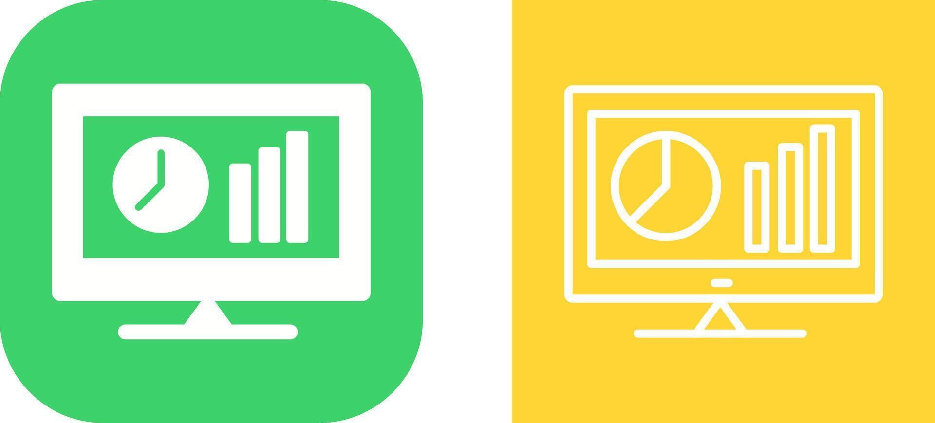 icône de vecteur de statistiques en ligne