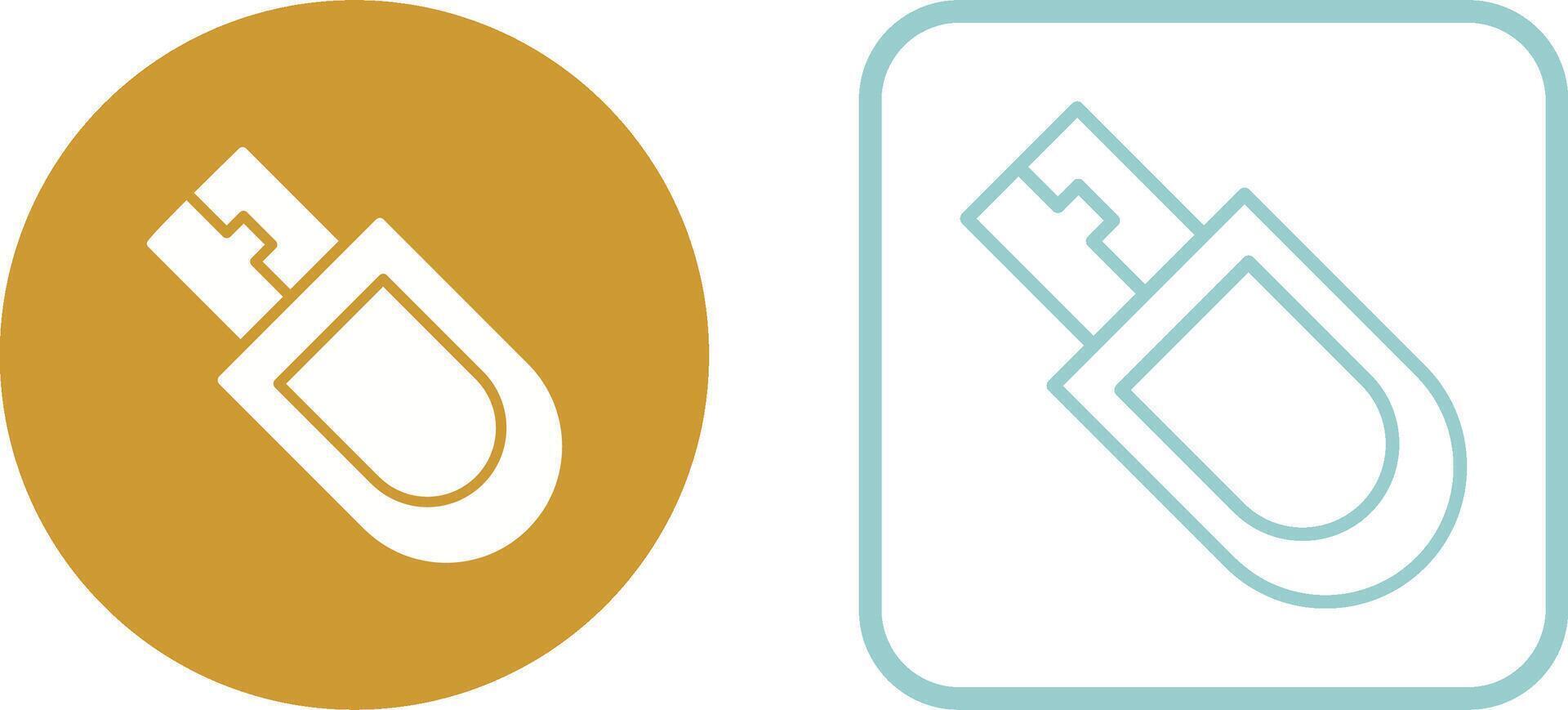 icône de vecteur de périphérique usb bitcoin