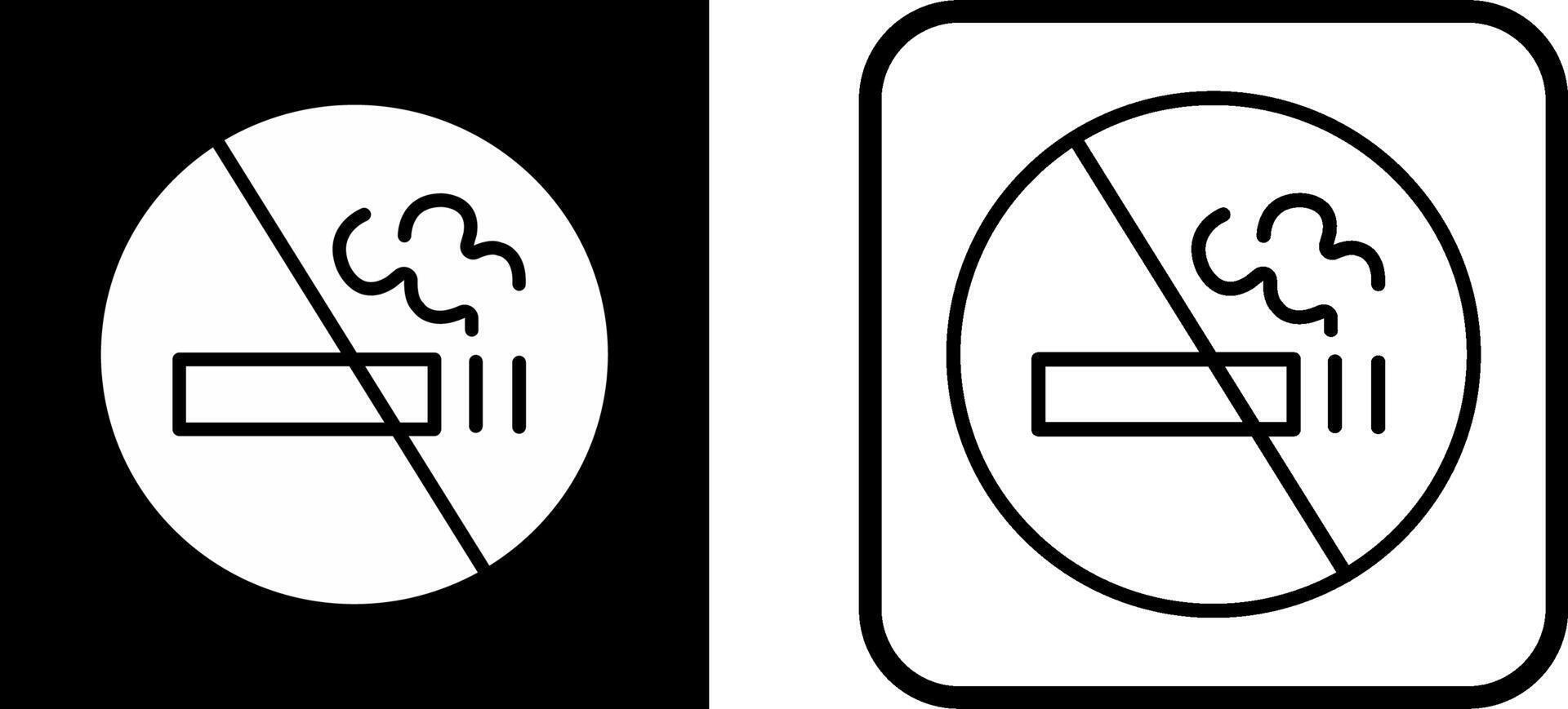 icône de vecteur de signe non fumeur