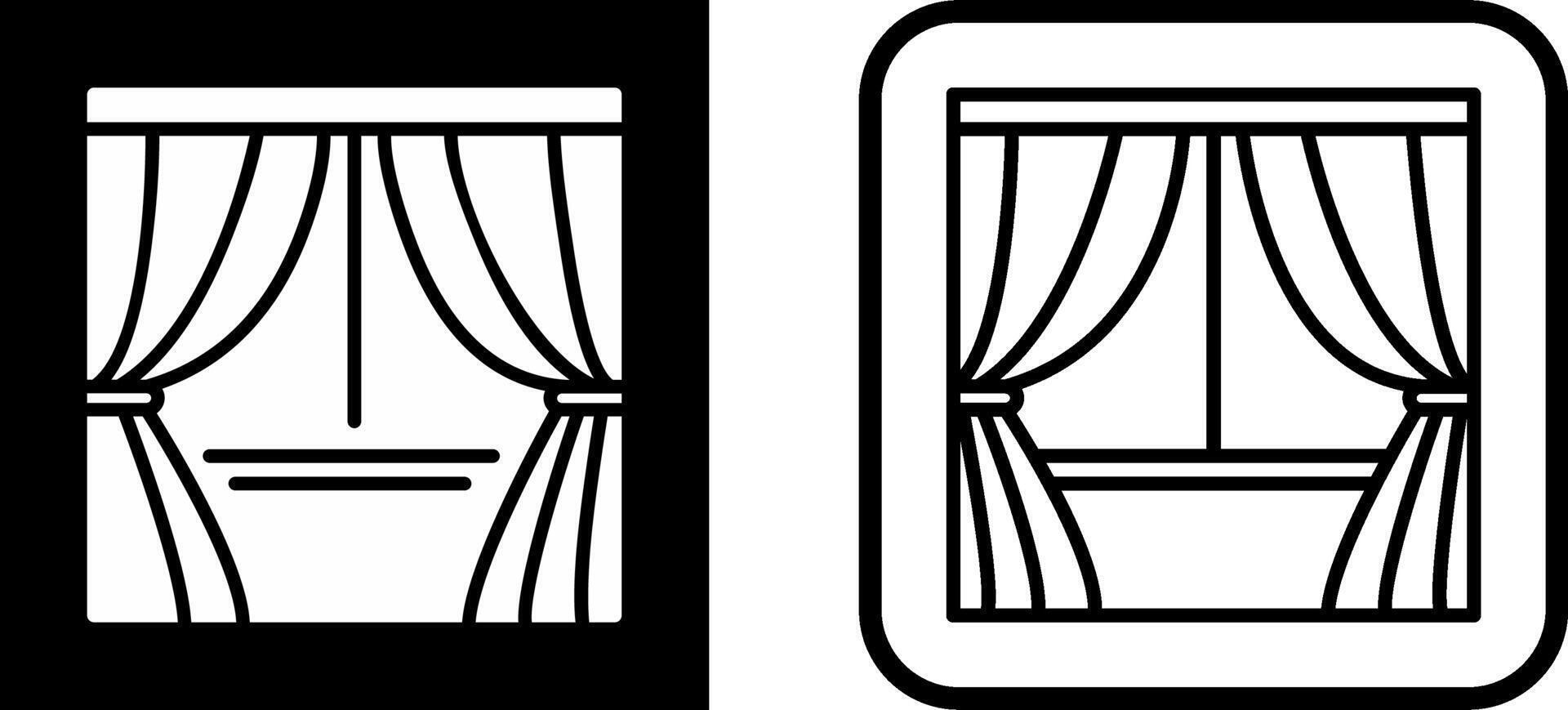 icône de vecteur de rideaux